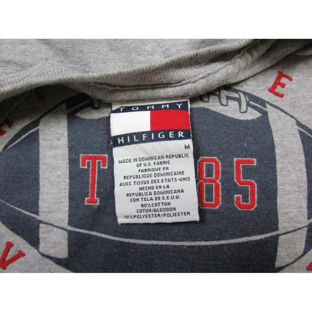 Vintage‎ Long Sleeve Tommy Hilfiger Football Shirt (M) TH-85 Y2K Varsity Graphic